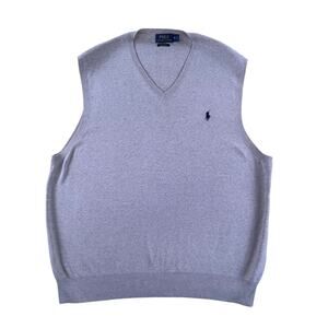 Polo Ralph Lauren grey cotton sweater vest